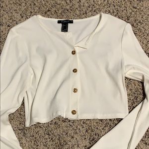 long sleeve white button up
